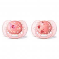 Philips Avent Ultra Soft Pacifier 6-18m Pink